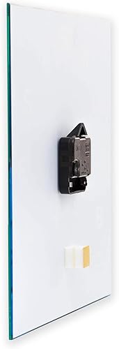 Miniatura 6 de Tulup - Reloj de pared de cristal de 11,8 x 11,8 pulgadas, con imagen de cristal real, para cocina, salón de cocina, reloj de cristal templado,