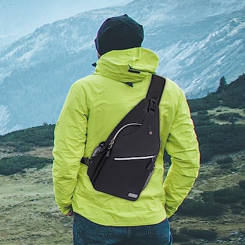 MOSISO ボディバッグ 斜めがけ ワンショルダー 軽量 撥水 左右肩掛け可能 胸バッグ 登山 旅行 スポーツ 日常 の商品画像 8
