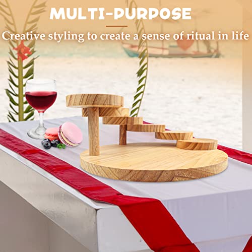 Doerdo Sushi Serving Tray Creative Rotating Steps Stairs Meat Plate Sushi Sashimi Serving Plate For Restaurant Home, 6 Steps #TOP6