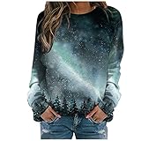 MINYA Damen-Pullover, ohne Kapuze, Langarm, schick, elegant, Sweatshirt, Streetwear, bedruckt,...