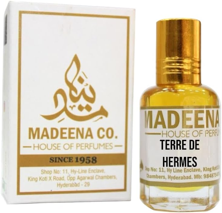 MADEENA CO. TERRE DE HERMES Real & Natural Attar; Best Fragrance For Men and Women; Long Lasting Attar. (6ML)