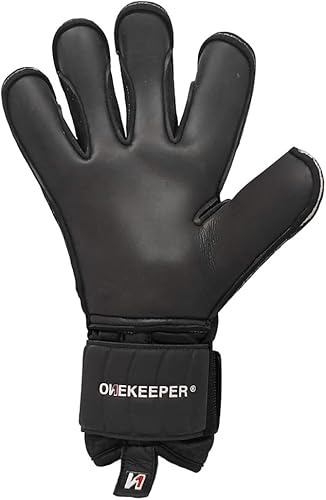 Miniatura 4 de ONEKEEPER Blanco sólido o negro  Guantes de portero de nivel profesional para adultos y jóvenes  Guantes de portero de fútbol GK  Látex de contacto