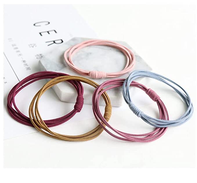 Image of GITGRNTH Soft Cotton Hair Ties for Women - No Damage Elastic Hair Bands - Durable Rubber Band for Women - Ideal Ponytail Holders - Comfortable Hair Accessories - Gentle on All Hair Types - Perfect for Thick and Thin Hair - Scrunches for Women - Kids Hair Rubber Band