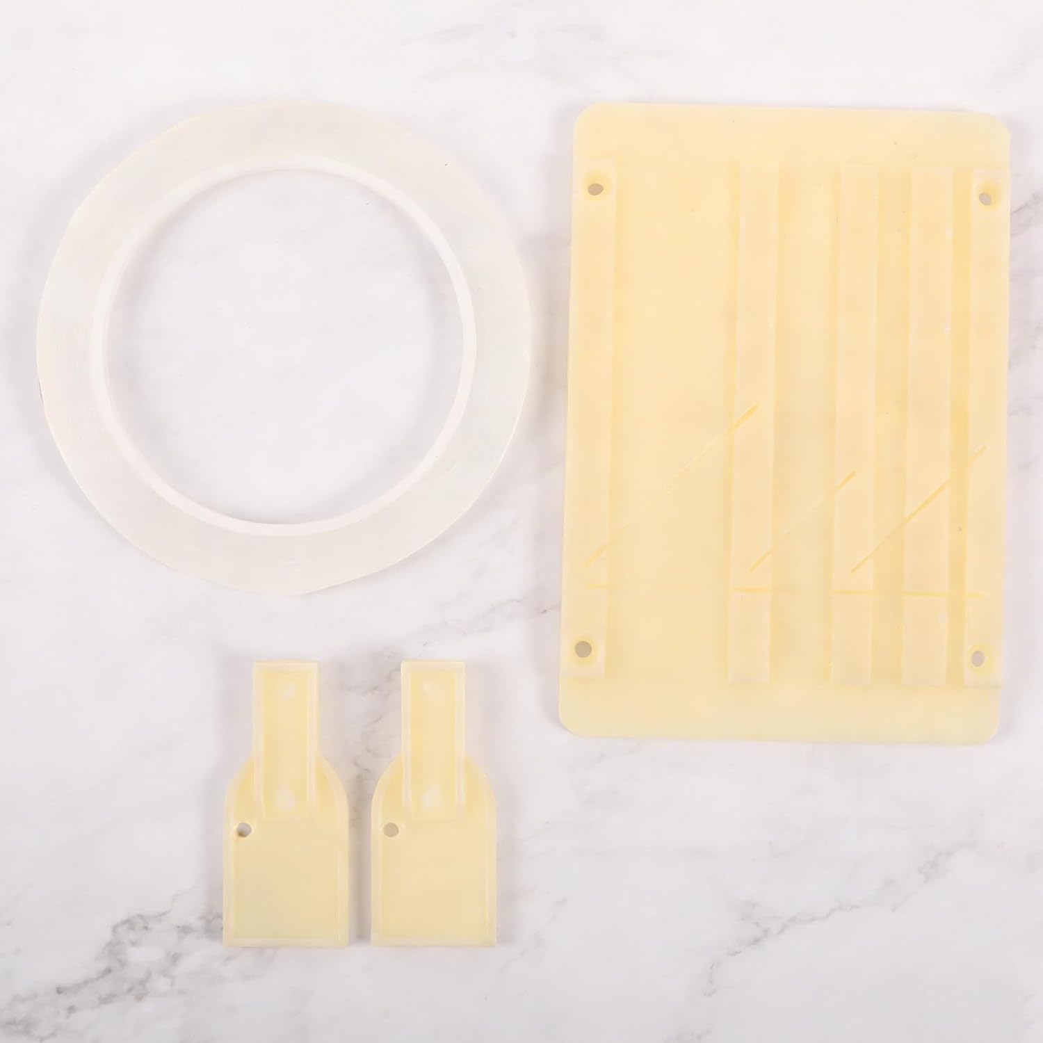 KICHOUSE 1Set Splicing Tape Set: 1/4 10 Inch Recording Tape Splicer Block - Cassette Repair Tool for Audio Restoration Studio Use, White