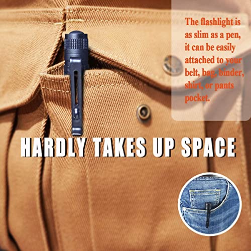 Flashlights Small Mini Led High Lumen Tactical Pen Light With Clip, Handheld Pocket Compact Torch For Camping Outdoor Emergency Inspection Repair Battery-Powered Water-Resistant (3.55 & 5.11 Inch) #TOP5