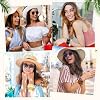 Quelay 16 Pcs Colorful Square Acrylic Resin Bangle Bracelet Wide Geometric Irregular Wristbands Women(Dark Colors) #5