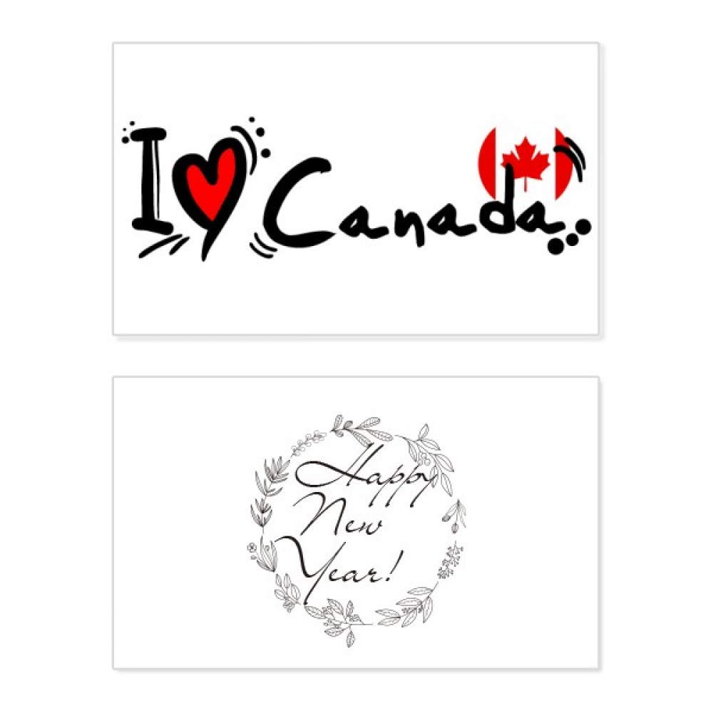 Tarjeta conmemorativa de Año Nuevo con diseño de corazón de Canadá 5