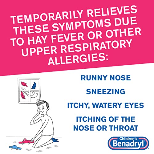 Benadryl Allergy, Dye Free Liquid Gels, Pack Of 24 & Children's Dye-Free Allergy Liquid, Diphenhydramine Hcl, Bubble Gum, 4 Fl. Oz #TOP4