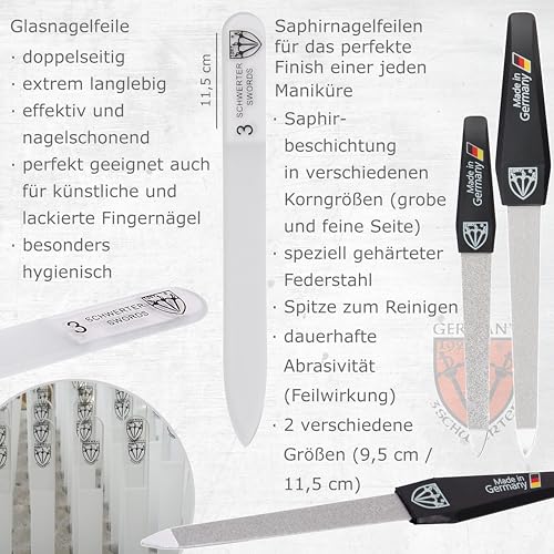 Foto von DREI SCHWERTER - 16-tlg. Maniküre-Pediküre-Set 'Cinisello' | Hochwertiges Nageletui aus Kunstleder zur Hand- & Fußpflege. Farbe: Schwarz | Inhalt: Nagelschere, Nagelknipser, Pinzette & vieles mehr!