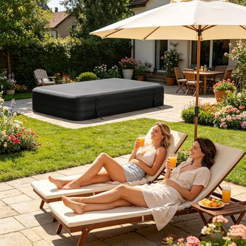 Bâche gonflable pour piscine et spa hors-sol avec couverture résistante