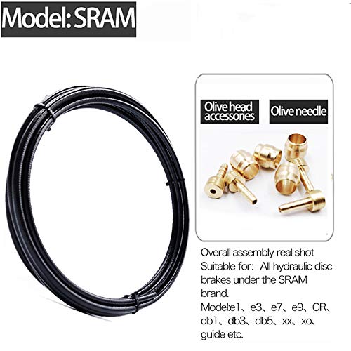 Ybeki Bicycle Brake Hose And Brass Connection Insert Kit, 2500Mm Bike Hydraulic Disc Brake Hose Kit For Shimano Bh59 Bh90 Avid Sram Magura (Black Avid Sram) #TOP1