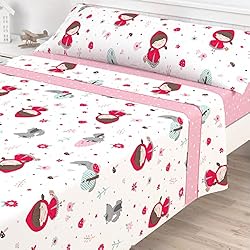 Sabanas Algodon Y Poliester Victorio & Lucchino Juego de Sábanas Infantiles Algodón/Poliéster Modelo Caperucita (Cama 105 cm)