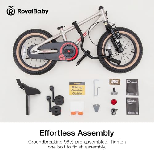 Image of RoyalBaby EZ-Pro Kids Bike, Lightweight Aluminum 2-in-1 Balance to Pedal Bike with One-Key Switch, 14 16 18 20 Inch for Age 3-10 Years