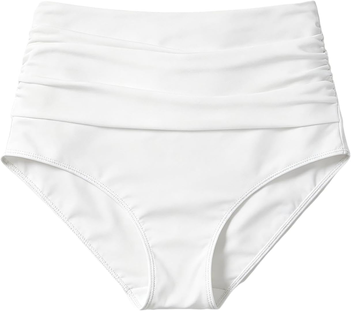 Girls Solid Color Swim Briefs for Jogging Exploration