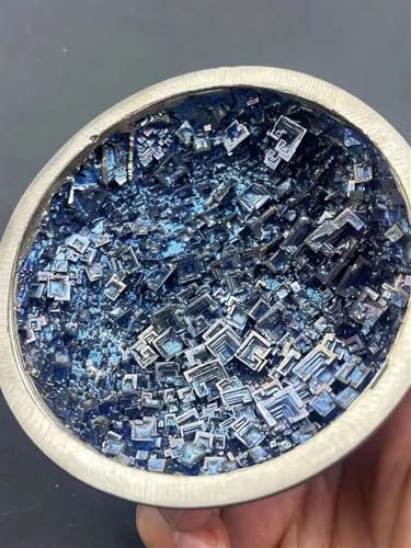 Bismuth Crystal, bimetal, Rainbow Bright Metallic, Art Ornament Home Decor(Blue) Gemstone Stone