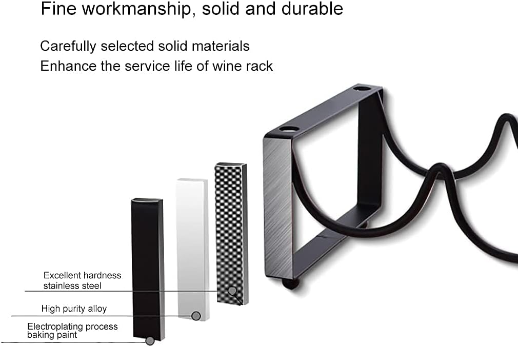 Stackable Freestanding Wine Rack Countertop Cabinet Storage Rack Wine Cabinet Rack Used for Kitchen Cabinet Cellar Practical / 3 Layer 9 Bottles