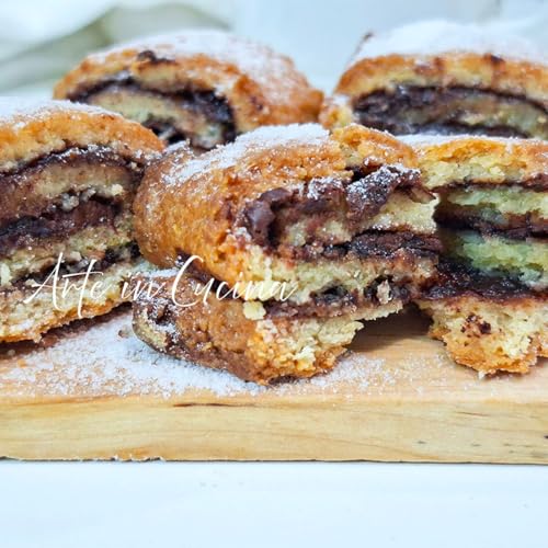 BISCOTTI ALL'OLIO ARROTOLATI alla nutella