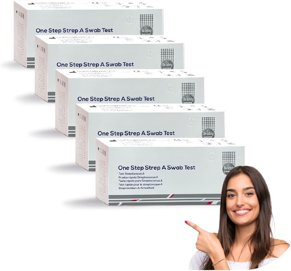 2pcs | Streptococcus A Rapid Test || Pharyngeal Swab for Group A Streptococcus Detection || Easy to Use || Fast Results in 10 Minutes | High Accuracy