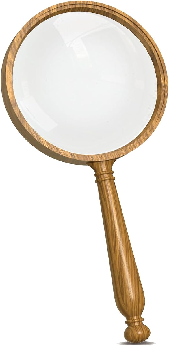 Magnifying Glass 10X 75 mm, Kids Magnifying Glasses Vintage | Handheld Reading Shatterproof Magnifiers Lens for Reading Hobbies Book Lovers Seniors Scientists Inspection Insects