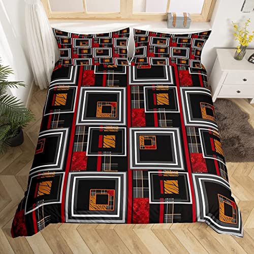 Housse de couette en microfibre douce avec motif géométrique imprimé 3D - 2