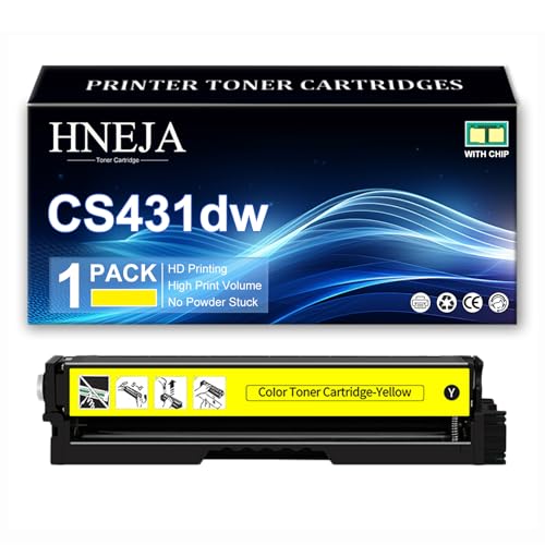 CS431dw Toner Cartridge, Compatible 20N20K0 20N20C0 20N20M0 20N20Y0 Toner Cartridges for Lexmark CS331dw CS431dw CX331adwe CX431adw Printer,Yellow-1 Pack
