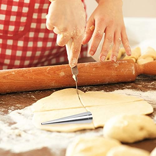 DOITOOL 12PCS Stainless Steel Cream Horn Molds Non- Stick Cannoli Forms Pastry Metal Cone Molds Funnel Shape Cannoli Tubes for Kitchen Party Baking Waffle