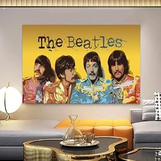 YBRAVO Poster d’art Beatles sur toile – Impression d’art moderne pour chambre à coucher – 30 x 45 cm - Les Beatles, Paul McCartney, John Lennon, RIngo Starr, George Harrison YBRAVO Poster d'art Beatles sur toile - Impression d'art moderne pour chambre à coucher - 30 x 45 cm – Image 7