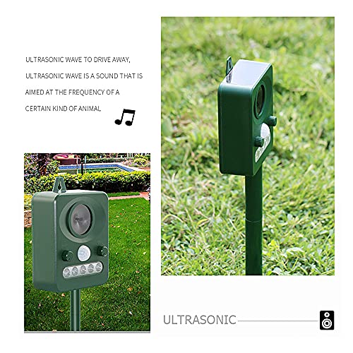 Bozony Repelente de animais movido a energia solar -Wave Dog Cat Repelente resistente para uso exter