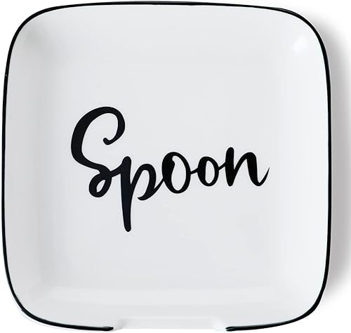 Miniatura 8 de GDCZ Soporte de cuchara de cerámica para estufa, soporte grande de 4.75 pulgadas para encimera de cocina, cuchara moderna para granja, soporte de