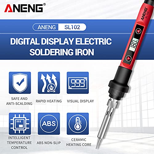 Moniss Mini ferro de solda elétrico com display digital LCD Kit de ferro de solda inteligente para r