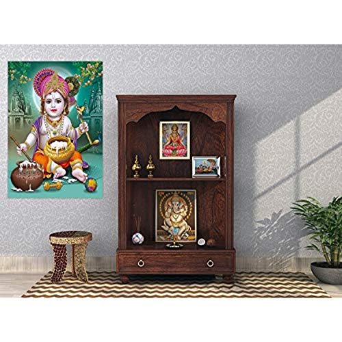 Image of PAPER PLANE DESIGN Baby Krishna Poster for Pregnant Women (Paper, 12 x 18 Inch) (Design-B) Multicolour