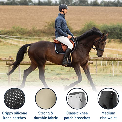 Horze 36262-LBR-52 Mens Grand Prix Silicone Knee Patch Breeches thumb #1