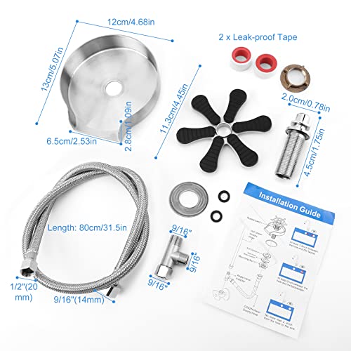 Glass Rinser For Kitchen Sink,Glass Washer With 360 ° Rotation,304 Stainless Steel Faucet Cup Washer,Sink Accessories For Coffee Shop Bars (Silver) #TOP4