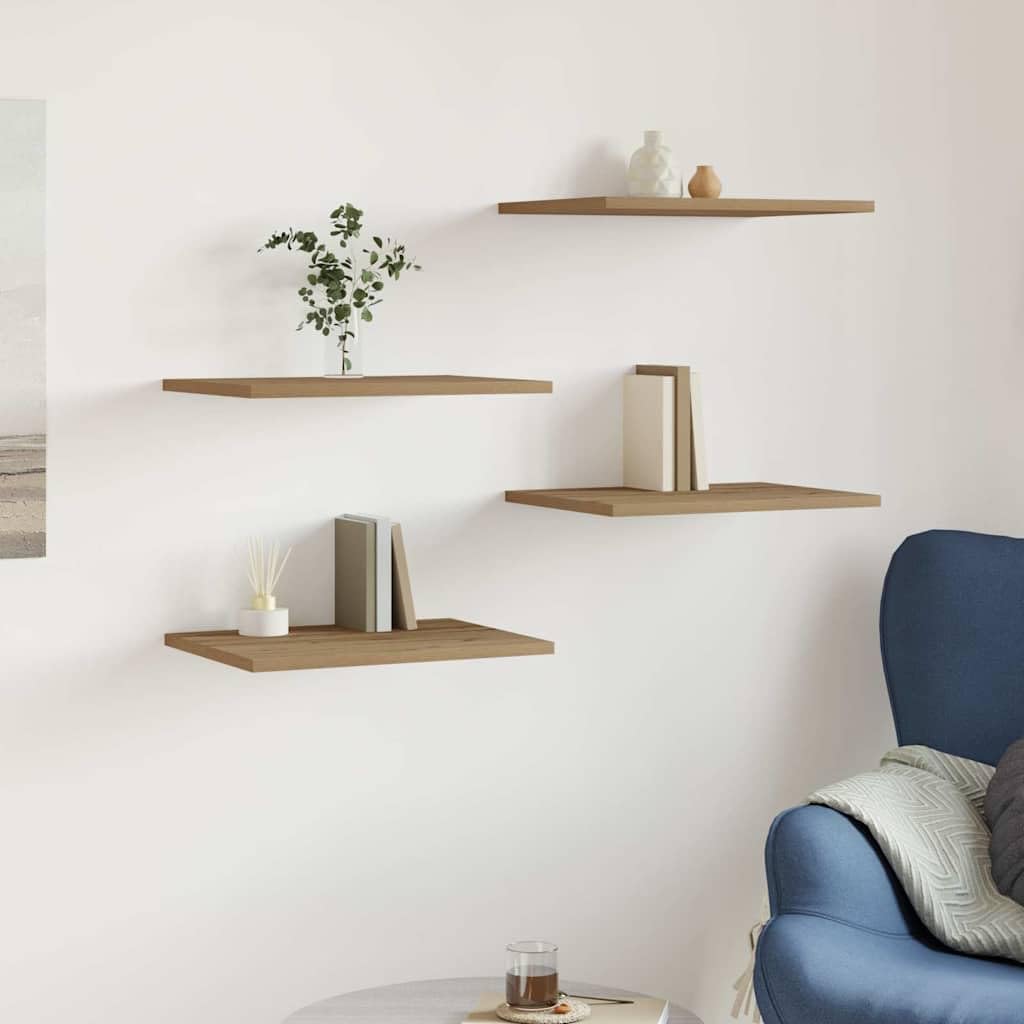 Planches d'étagère en chêne artisanal 40x30 cm pour créer un mobilier élégant