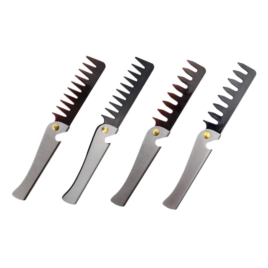 Amazon | BESTOYARD 4本 ポータブル 折りたたみ スチール コーム