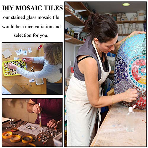 Csdtylh 1100 Pcs Mosaic Tiles, Glass Mosaic Tiles For Crafts Bulk, Stained Mosaic Glass Pieces, Mosaic Supplies For Home Decoration, Art Crafts, Diy Projects, Opaque (Mixed Shape) #TOP4