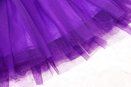 Kicofit 2 Pack Tutus Skirt For Girls Women 5 Layers Christmas Halloween Party Costume Running Accessories(2 Pack-Purple) #TOP2