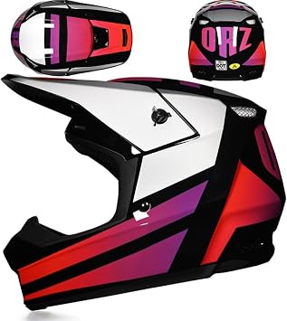 Youth Off-Road Motorcycle Helmet Motocross Kids Helmet Adult Unisex Full Face Mountain MX Dirt Bike 4-Wheeler Helmet DOT Approved for Cool Lightweight Offroad ATV Racing