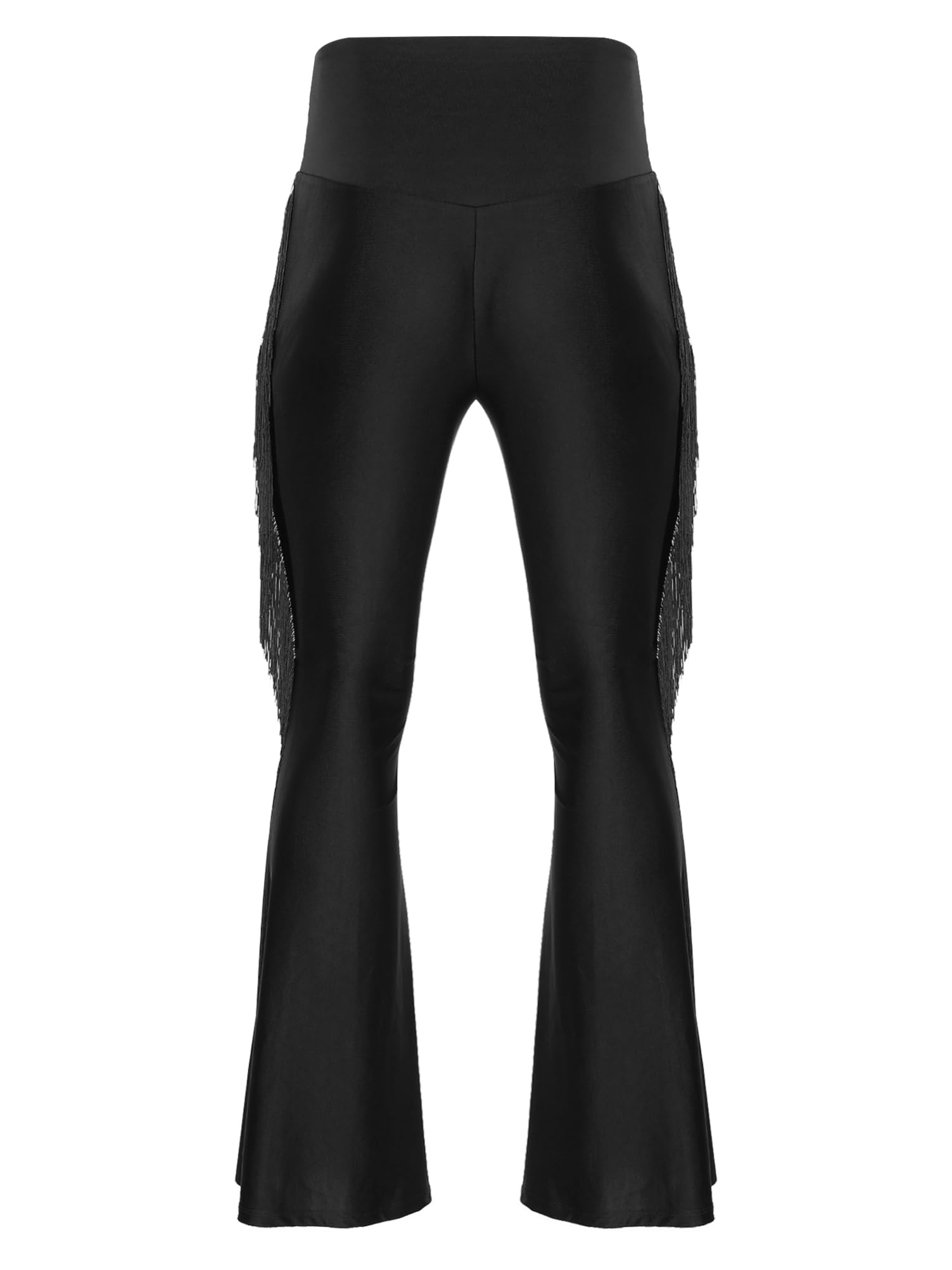 Alvivi Body Uomo Danza Latino Camicia e Pantaloni con Frange da Danza Classica Moderna Abito da Ballo Salsa Tago Bodysuit da Pattinaggio Artistico Dancewear