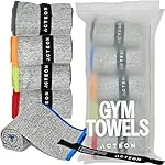 Acteon Microfiber Gym Towels 5 Pack, Quick Dry Silver ION Odor-Free Sweat Towel, Super Absorbent Fast Drying for Men & Women, Workout, Yoga, Running, Hiking, Travel – 16x30.5 Inch