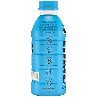 PRIME Hydration BLUE RASPBERRY, Sports Drinks, Electrolyte Enhanced for Replenishing Fluids, 250mg BCAAs, B Vitamins, Antioxidants, Low Sugar, 16.9 Fl Oz, 12 Pack
