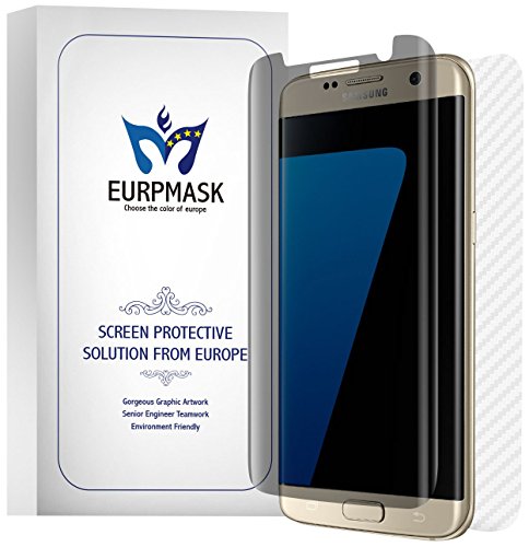 [Privacy Guard]EURPMASK Samsung Galaxy S7 Edge Screen Protector， Case Friendly Tempered Glass Screen Protector[Edge to Edge Cover][Anti-Scratch][Bubble Free][Easy Install] with A Free Back Cover