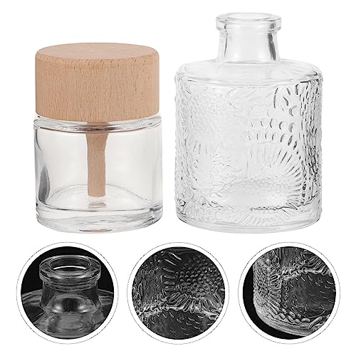 EXCEART 2 frascos decorativos de vidrio para difusor de aceites esenciales miniatura 4