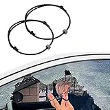 Pulsera Rompe Ventanas de Coche, Rompe Cristales Brazalete, Correa para la Muñeca con Cuentas de Carburo de Tungsteno Herramienta de Escape de Emergencia Rompecristales de Supervivencia para Coche