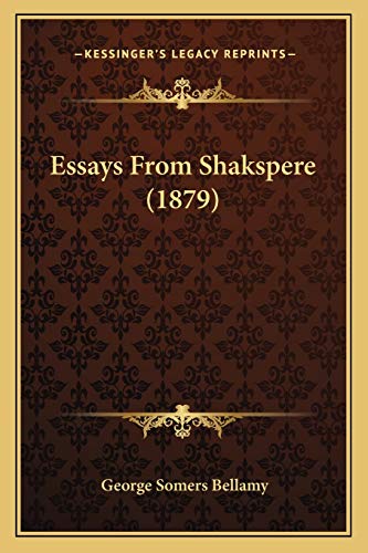 Essays From Shakspere (1879)