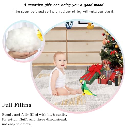 Zhidiloveyou 7.9 Inch Parrot Stuffed Animal Plush Cute Small Bird Toy Gifts For Girls Boys thumb #1