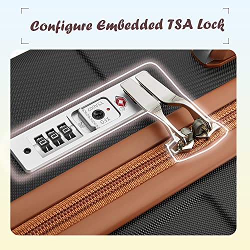 Imiomo Carry On Luggage, 20 In Carry-On Suitcase With Spinner Wheels, Hardside 3Pcs Set Lightweight Rolling Travel Luggage With Tsa Lock(20"/Black) #TOP3