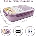 MISS BIG Lunch Box Kids, Leak Proof Lunch Containers, Mom’s Choice No BPAs and No Chemical Dyes Bento Box for Kids,Microwave and Dishwasher Safe Lunch Box (Purple M)