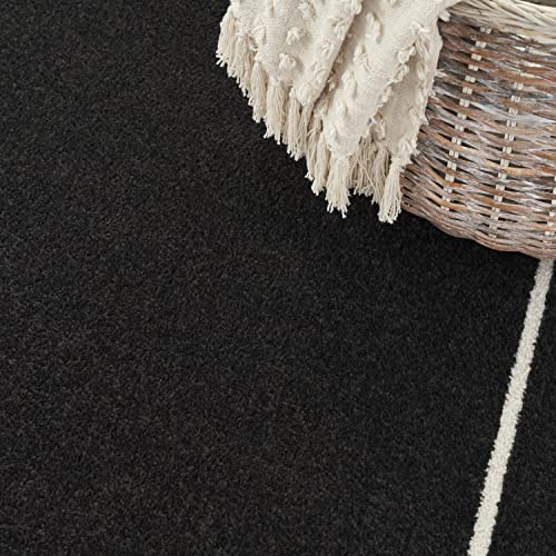 Nourison Essentials Tapete 5' x 7' Negro Marfil miniatura 6