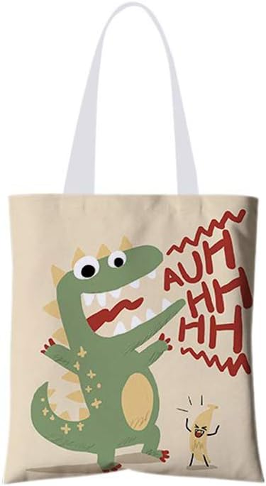 Amazon Co Jp キャンバスハンドバッグ ショッピングバッグ 洗える食品のハンドバッグ 手描きのキャンバスバッグ 小さなショッピングバッグ かわいいイラストパターン14 シューズ バッグ